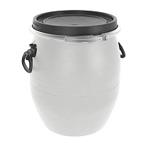 Бочка пластиковая 48 л с хомутом белая в Тольятти