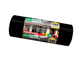 Мешки для мусора 240 л, ароматизированные, черные, в рулоне 10 шт., ПВД 45 мкм, 1300х930 мм, PREMIUM+, 24010830 в Тольятти Мешки для мусора 240 л, ароматизированные, черные, в рулоне 10 шт., ПВД 45 мкм, 1300х930 мм, PREMIUM+, 24010830 в Тольятти