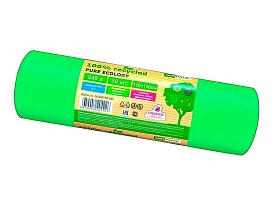 Мешки для мусора 240 л, ароматизированные, биоразлагаемые, зеленые, в рулоне 10 шт., ПВД 40 мкм, 1500х1100 мм, PURE ECOLOGY, bio24010120 в Тольятти Мешки для мусора 240 л, ароматизированные, биоразлагаемые, зеленые, в рулоне 10 шт., ПВД 40 мкм, 1500х1100 мм, PURE ECOLOGY, bio24010120 в Тольятти