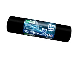 Мешки для мусора 180 л, ароматизированные, черные, в рулоне 10 шт., ПВД, 30 мкм, 1100х930 мм, PROFESSIONAL, 1801044 в Тольятти