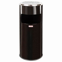 Урна с пепельницей 27 л, нержавеющая сталь, черная, LAIMA PROFESSIONAL в Тольятти