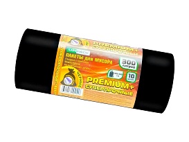 Мешки для мусора 300 л, черные, в рулоне 10 шт., ПВД 70 мкм, 1400х1000 мм, PREMIUM+, 30010160 в Тольятти Мешки для мусора 300 л, черные, в рулоне 10 шт., ПВД 70 мкм, 1400х1000 мм, PREMIUM+, 30010160 в Тольятти