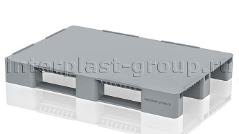 Поддон пластиковый сплошной (усилен 3 трубами) с бортиками серый в Тольятти Поддон пластиковый сплошной (усилен 3 трубами) с бортиками серый в Тольятти