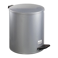 Ведро для мусора с педалью, усиленное, Титан, 15 л, серое, оцинкованная сталь в Тольятти