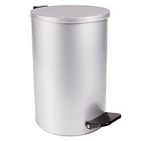 Ведро для мусора с педалью, усиленное, Титан, 10 л, серое, оцинкованная сталь в Тольятти