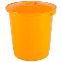 Мусорный бак с крышкой 80 л желтый 80 желтый в Тольятти