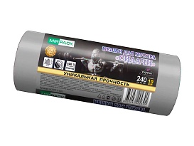 Мешки для мусора 240 л, ароматизированные, серые, в рулоне 10 шт., ПВД 40 мкм, 1500х1100 мм, СИЛАЧИ, sil240111101 в Тольятти Мешки для мусора 240 л, ароматизированные, серые, в рулоне 10 шт., ПВД 40 мкм, 1500х1100 мм, СИЛАЧИ, sil240111101 в Тольятти