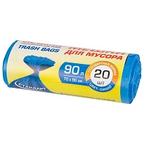 Мешки для мусора 90 л, синие, в рулоне 20 шт., ПНД, 14 мкм, 900х700 мм, LAIMA ULTRA, 607693 в Тольятти Мешки для мусора 90 л, синие, в рулоне 20 шт., ПНД, 14 мкм, 900х700 мм, LAIMA ULTRA, 607693 в Тольятти