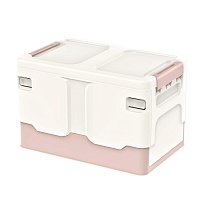 Ящик пластиковый складной белый, дно розовое, 370х240х240 мм в Тольятти Ящик пластиковый складной белый, дно розовое, 370х240х240 мм в Тольятти