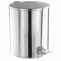 Ведро для мусора с педалью, усиленное, ТИТАН, 7 л, кольцо под мешок, нержавеющая сталь, хром в Тольятти Ведро для мусора с педалью, усиленное, ТИТАН, 7 л, кольцо под мешок, нержавеющая сталь, хром в Тольятти