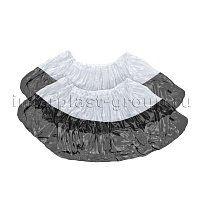 Бахилы бело-черные 1000 шт (500 пар), 48 мкм, двойная подошва, с одной резинкой, Эконом+ в Тольятти Бахилы бело-черные 1000 шт (500 пар), 48 мкм, двойная подошва, с одной резинкой, Эконом+ в Тольятти