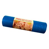 Мешки для мусора 100 л, с завязками, синие, в рулоне 10 шт., ПВД, 40 мкм, 840х670 мм, Концепция Быта Vitalux, 604933